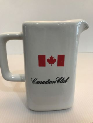 Vintage Canadian Club Advertising Pitcher Rare Canada Flag Signed Sesia Italy