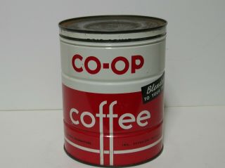 Vintage Co - Op Coffee Tin 2 Can Key Wind Superior,  Wisconsin