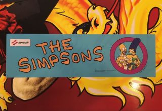 The Simpsons Arcade Marquee Konami Translight Header Sign Backlit Mylar
