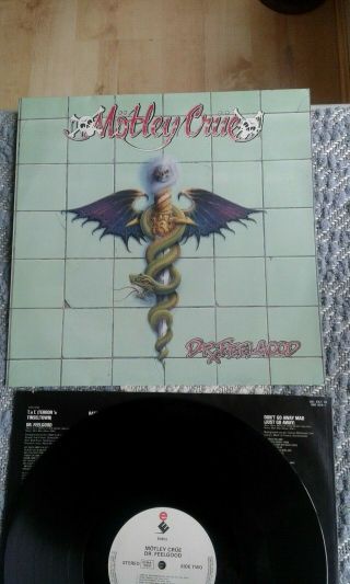 Lp - Motley Crue - Dr Feelgood Vinyl Record Elektra 1989 Ex,  Post