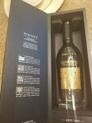 Glenmorangie Signet Scotch Single Malt Scotch Whisky Empty Wood Box & Bottle