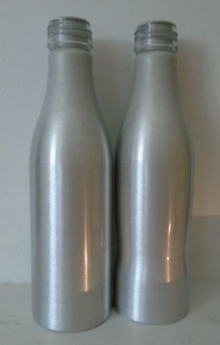 Coca - Cola Test/sample Aluminum Bottles Set Of 2