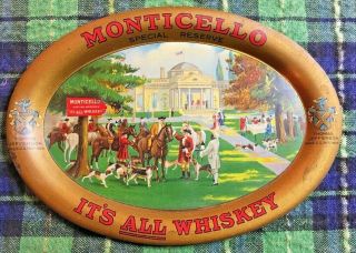 Monticello Special Whisky Advertising Tip Tray Baltimore Md Pre - Prohibition Alco