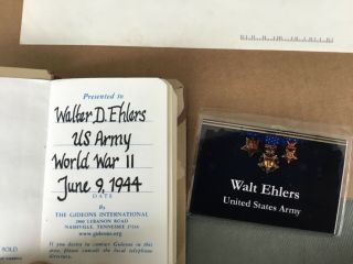Rare WWII Medal of Honor Recipient Grouping D - Day Awards Certificates Signed 5