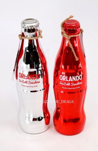 Disney Springs Orlando Coca - Cola Store 2016 Grand Opening 2 Bottle Set Le500