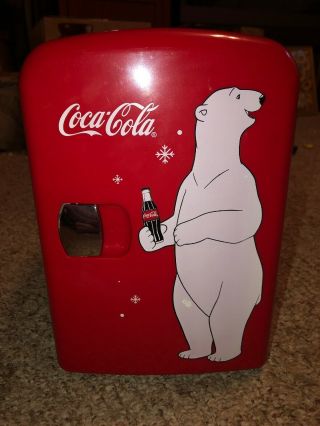 Coca - Cola - Retro Personal Fridge - Great For Car,  Boat Or Home Holds To 6 Cans