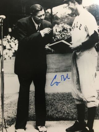 George H.  W.  Bush Signed Photo (meeting Babe Ruth In 1948) President