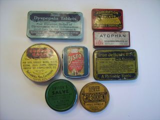 Miscellaneous Patent Medicine Tins