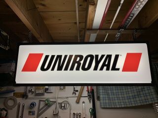 Vintage Uniroyal Tire Double Sided Lighted Sign