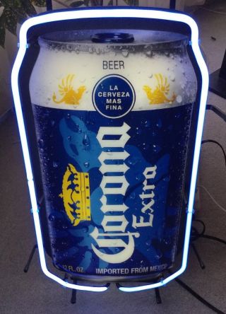 Corona Extra Beer Can 25 " X 15 " Bar Neon Sign 12oz