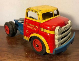 Vintage Wyandotte Construction Semi Tractor Trailer Cab Only Pressed Steel Toy