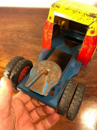 Vintage Wyandotte Construction Semi Tractor Trailer Cab Only Pressed Steel Toy 4