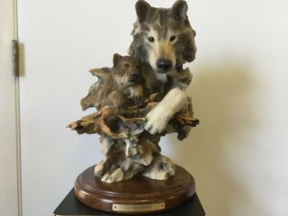 Randall Reading 14” Wolf Sculpture “tenderfoot” 1134/4000 Mill Creek Statue