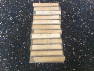 (12) 1940s Wurlitzer Tittle Strip Holders 1015 And Others.