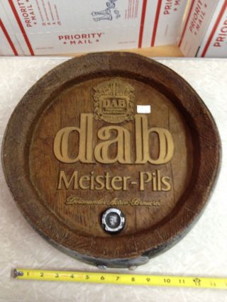 Vintage 15 " Diameter Dab Meister - Pils Faux Beer Keg End Sign