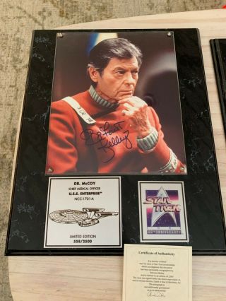 Star Trek Dr.  Mccoy Signed Autograph By Deforest Kelley Limited Edition Plaque