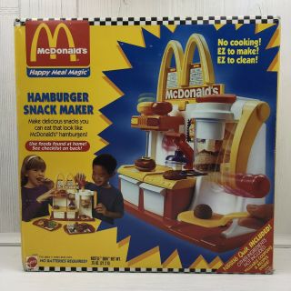 1993 Mattel Mcdonalds Happy Meal Magic Hamburger Snack Maker 10335