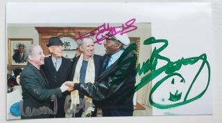 Leonard Cohen & Chuck Berry Hand Signed Autographs Hand Signed Photo