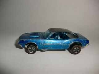 Hotwheels Redline Blue Custom Camaro - Painted Tail/deep Dish Wheels