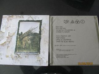 Led Zeppelin 4 Iv Zoso First Press Vinyl Rare Plum,  Peter Grant Credit