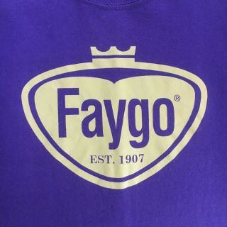 Retro Logo Faygo Promo T Shirt - Purple Grape Soda Pop Soft Drink Detroit - - (xl)