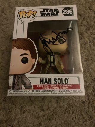 Harrison Ford Signed Funko Pop 286 Star Wars Autographed W/coa Han Solo