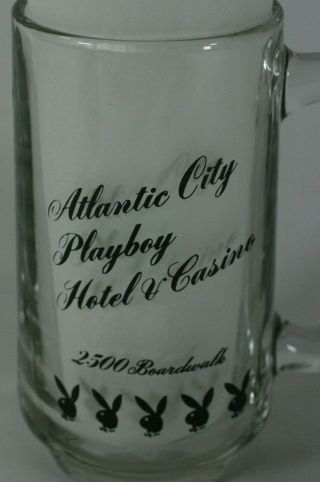 Vintage Atlantic City PlayBoy Hotel And Casino Glass Mug/Cup Boardwalk 2
