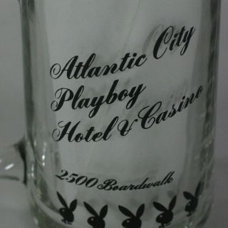 Vintage Atlantic City PlayBoy Hotel And Casino Glass Mug/Cup Boardwalk 3