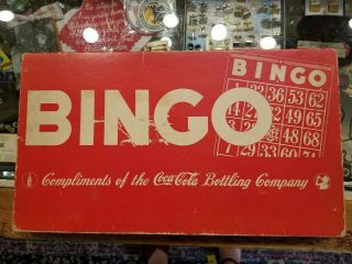 Vintage Coca Cola Bottling Co Bingo Game By Milton Bradley Coke Complete