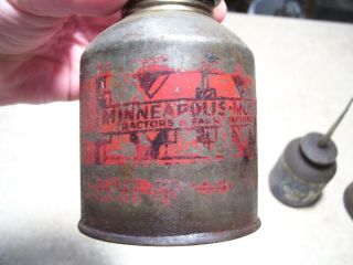 Antique Minneapolis Moline Advertising Oil Squirt Can RARE 2