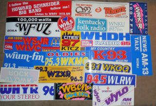 20 Vintage Radio Station Stickers Yyyy
