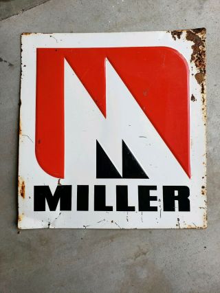 Vintage Metal Miller Seed Farm Advertising Sign 28 " X 30 " (approx. )