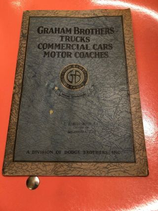 1927 Graham Brothers Dodge Trucks Cars Motor Coaches Dealership Book Rare