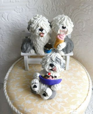 Oes Old English Sheepdog Summer Ice Cream Day Sculpture Clay By Raquel At Thewrc