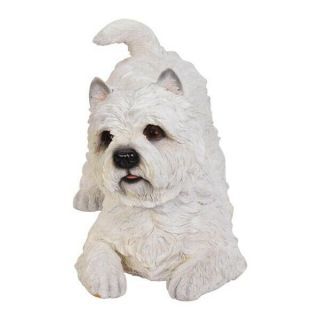 13059 Realistic Figurine Life Size West Highland White Terrier Statue