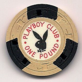 Playboy Club London " 1 Pound " Closed Casino Chip Bunny
