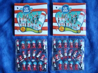 Dr.  Seuss Cat In The Hat 36 Miniature Ornament Tie - Ons Read Across America