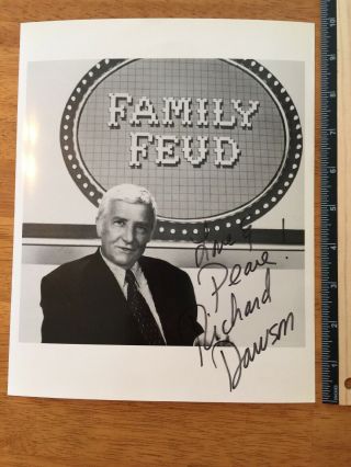 Richard Dawson Family Fued Hand Signed Autograph - A Collectors Must Have
