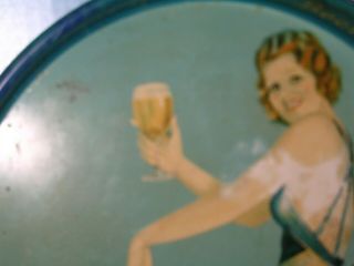 Eblings Extra Beer Tray Pre Pro ? Pretty Girl Signed Earl Chisty Artwork 4