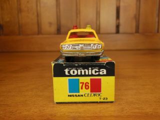 TOMY Tomica NISSAN CEDRIC Road patrol car,  Made in Japan vintage pocket car Rare 6
