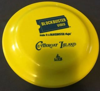Blockbuster Video Yellow Promotional Frisbee Cutthroat Island Extremely Rare Euc