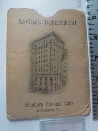 Outer Bank Pass Book Protector Allentown National Bank Allentown Pa 1920 