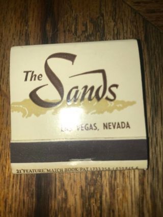 Sands Hotel Casino A Place In The Sun Front Striker Matchbook 1960