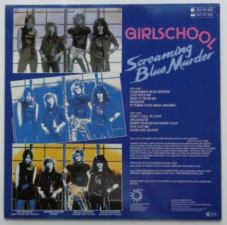 245 Girlschool Screaming Blue Murder (204 757 - 320) German LP,  bronze A - 1/B - 1 2