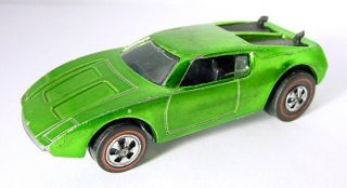 1970 Mattel Hot Wheels Redline Amx/2 Green W Blue Tinted Windows Us Great Wheels