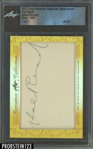 2017 Leaf Executive Masterpiece Hal Roach Actor Signed Auto 1/1 Leaf Died 1992
