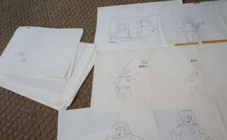 Herge ' s The Adventures of Tintin Animated Model sheets Storyboard Sketch Art 878 7
