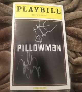 Jeff Goldblum,  Billy Crudup Signed Pillowman Broadway Playbill,  Proof Rare Wow