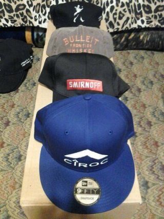 Johnnie Walker/ciroc/bulleit/smirnoff Hats Set Of 4 Fits All