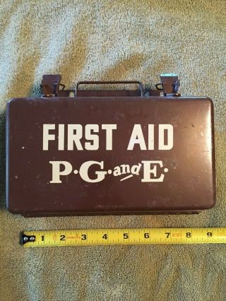 Vintage First Kit Pg&e Metal Box Pg&e